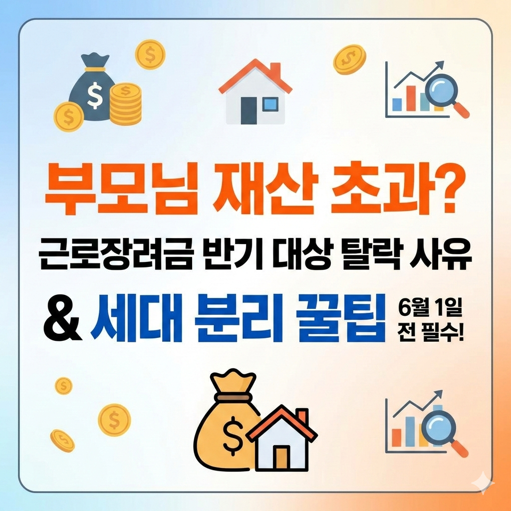 근로장려금 반기 대상 탈락 사유 정기 반기 차이와 세대 분리 꿀팁