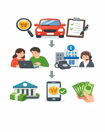 차량 환급금 받는 모습