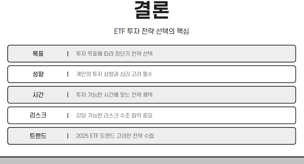 결론: 목표에 따른 선택