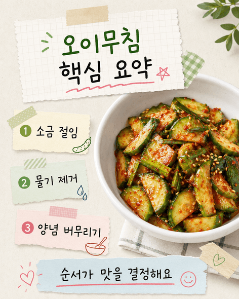 오이무침 황금레시피