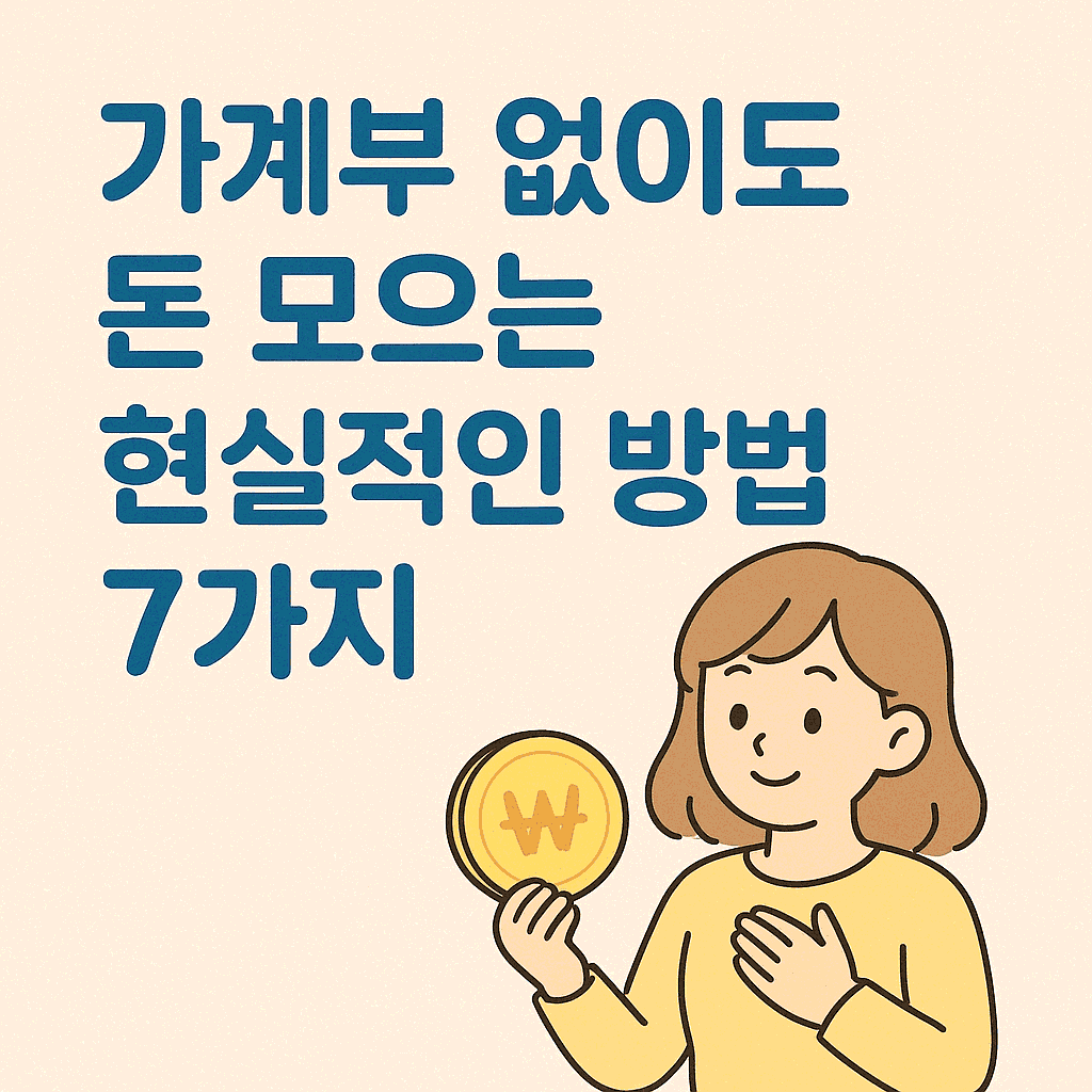 가계부 없이도 돈 모으는 현실적인 방법 7가지
