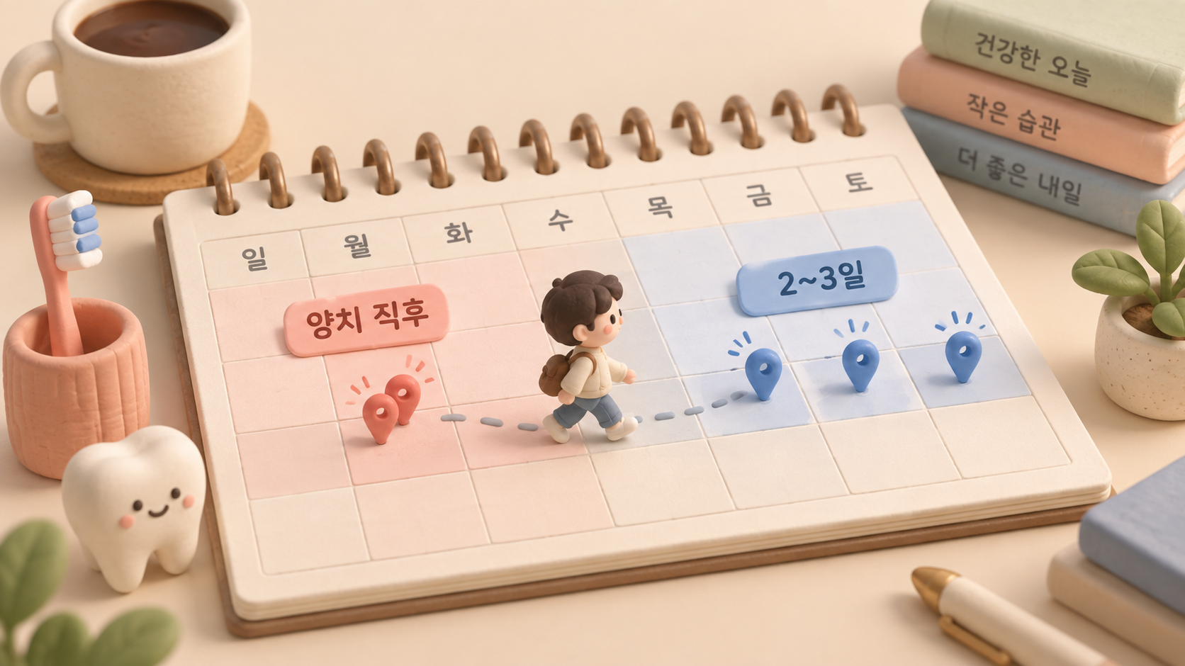 플라크가 쌓이는 타임라인