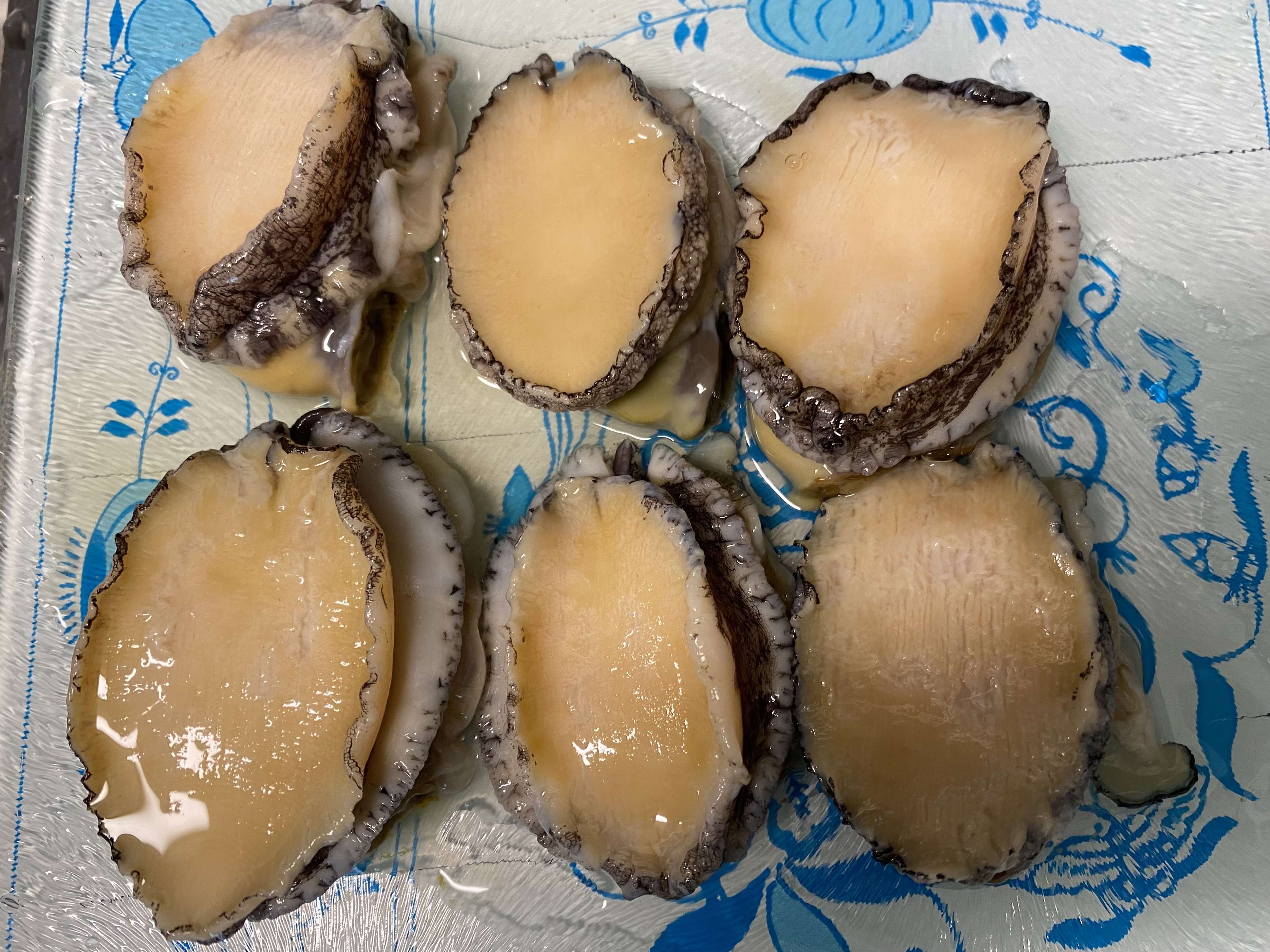 손질된 전복사진