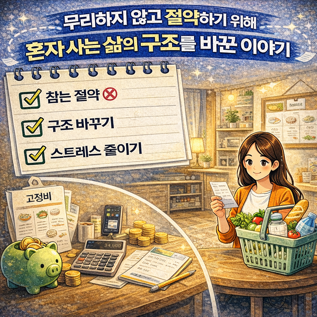 무리하지 않고 절약하기 위해 혼자 사는 삶의 구조를 바꾼 이야기