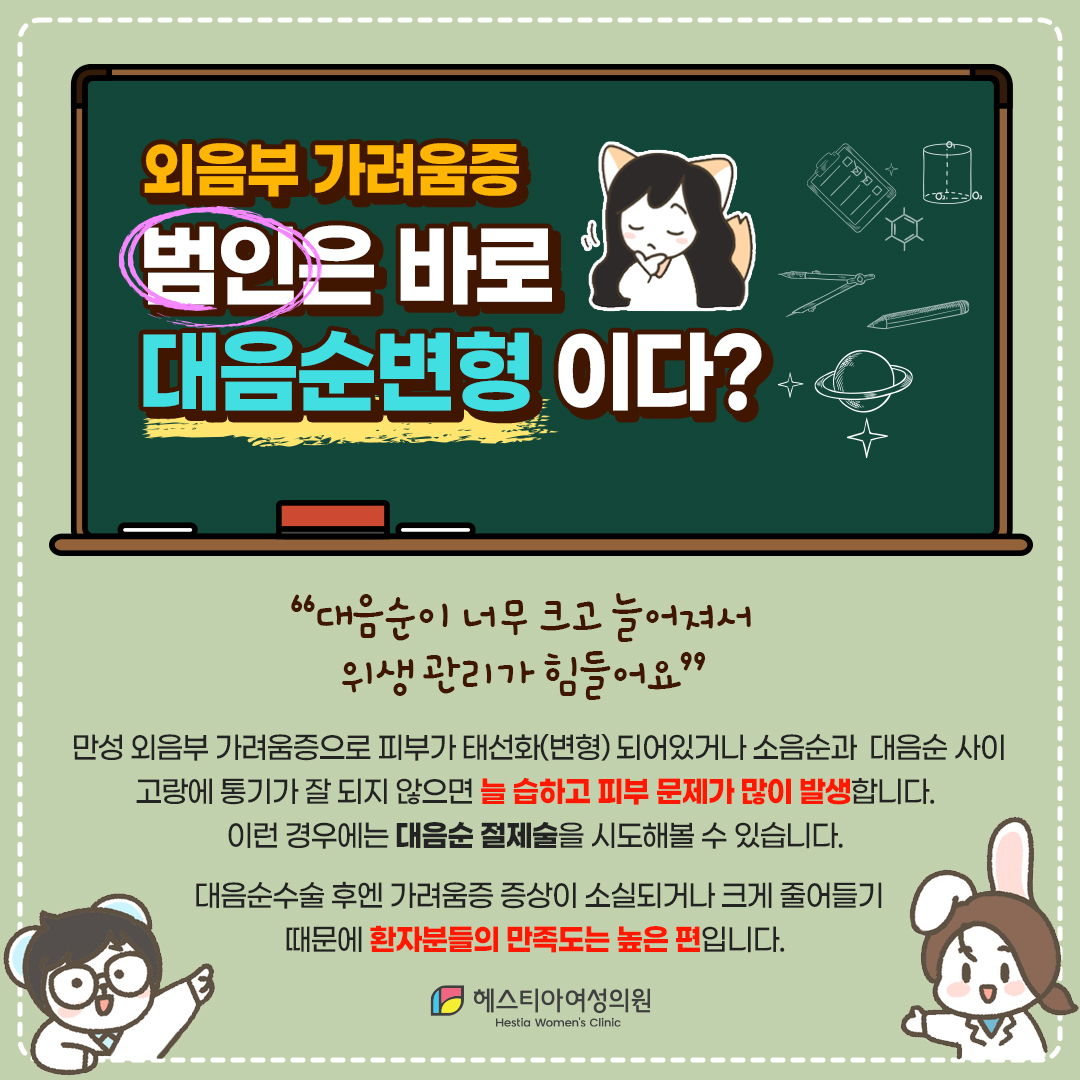 Y존 가려움 대음순변형