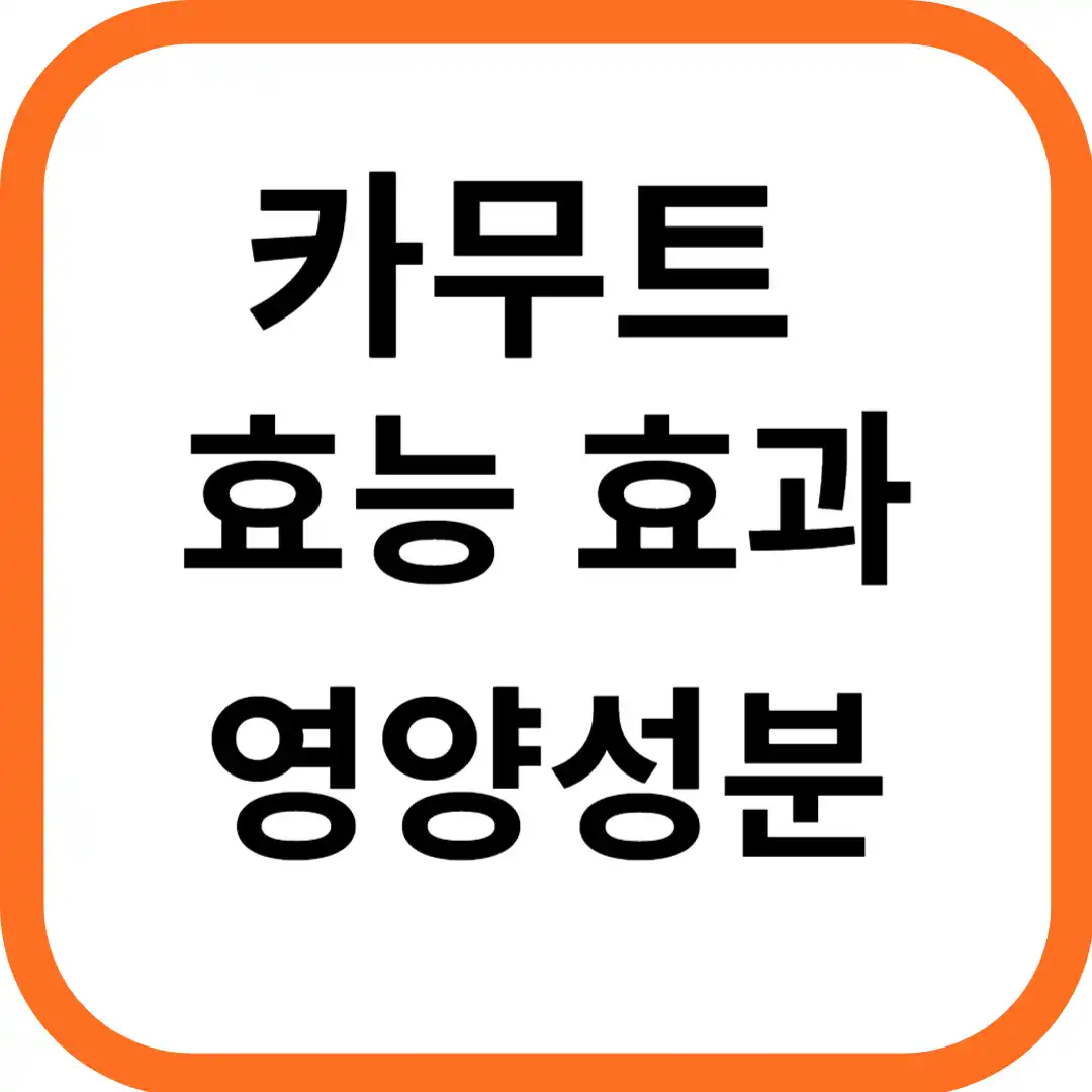 카무트 효능 효과 및 영양성분
