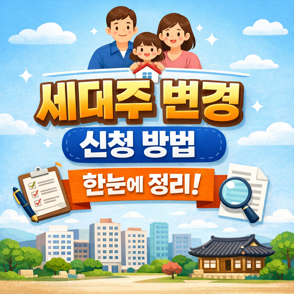 세대주 변경 신청 방법