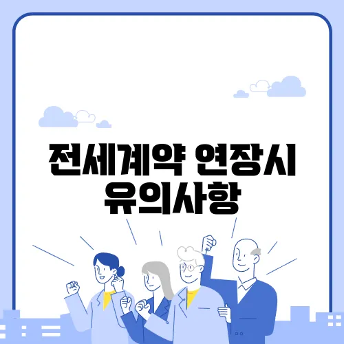 전세계약 연장시 유의사항