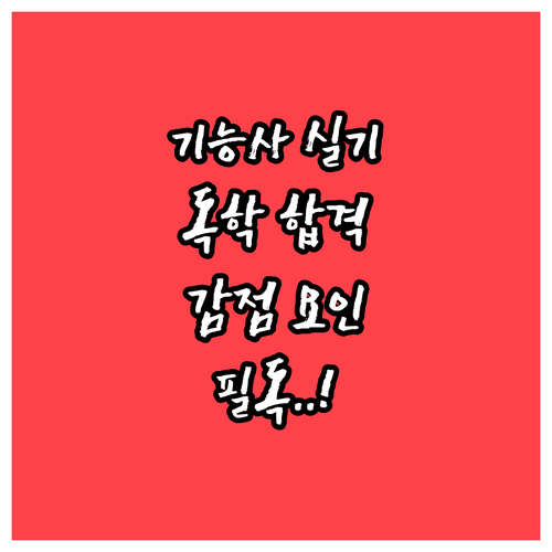 국가기술자격증 기능사 실기 독학 과정..