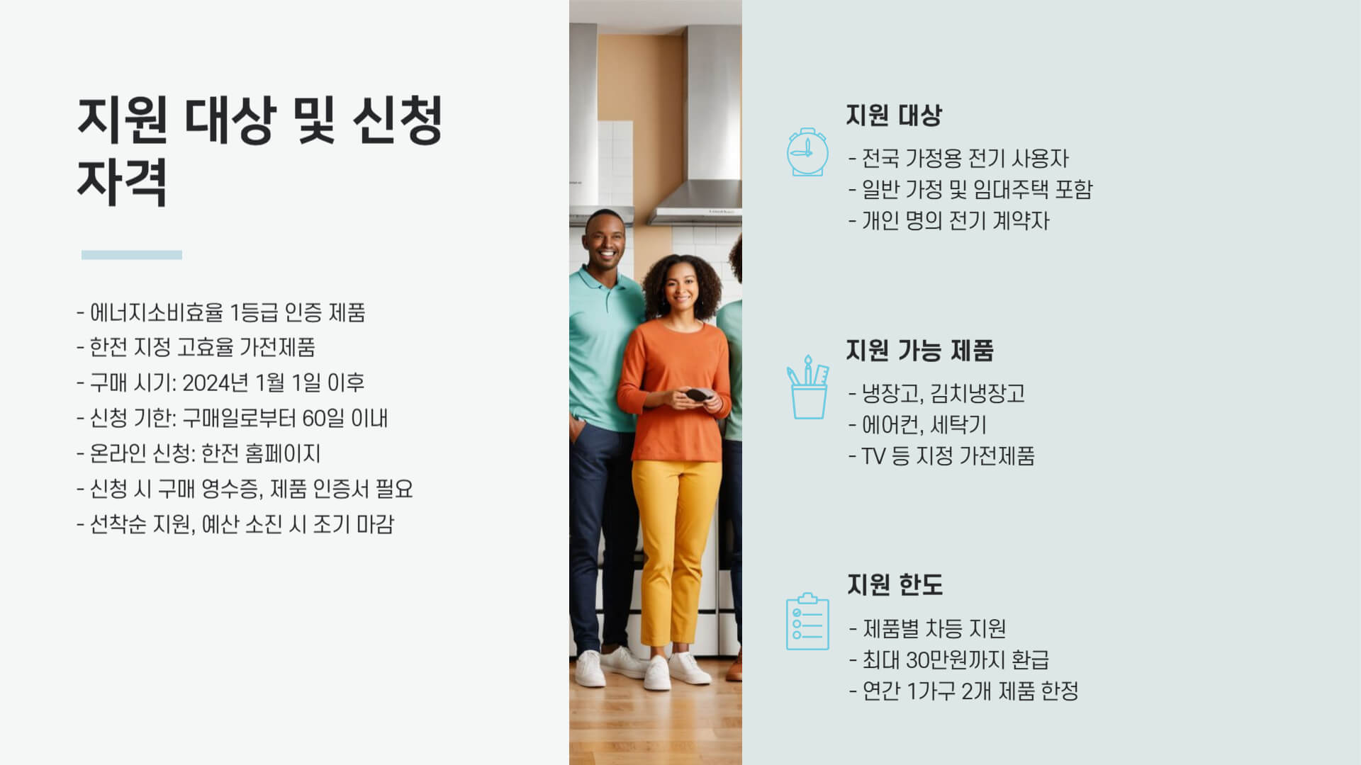 한전 고효율 가전제품 구매비용 지원사업