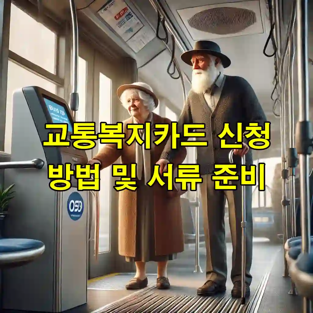 교통복지카드 신청 방법 및 서류 준비