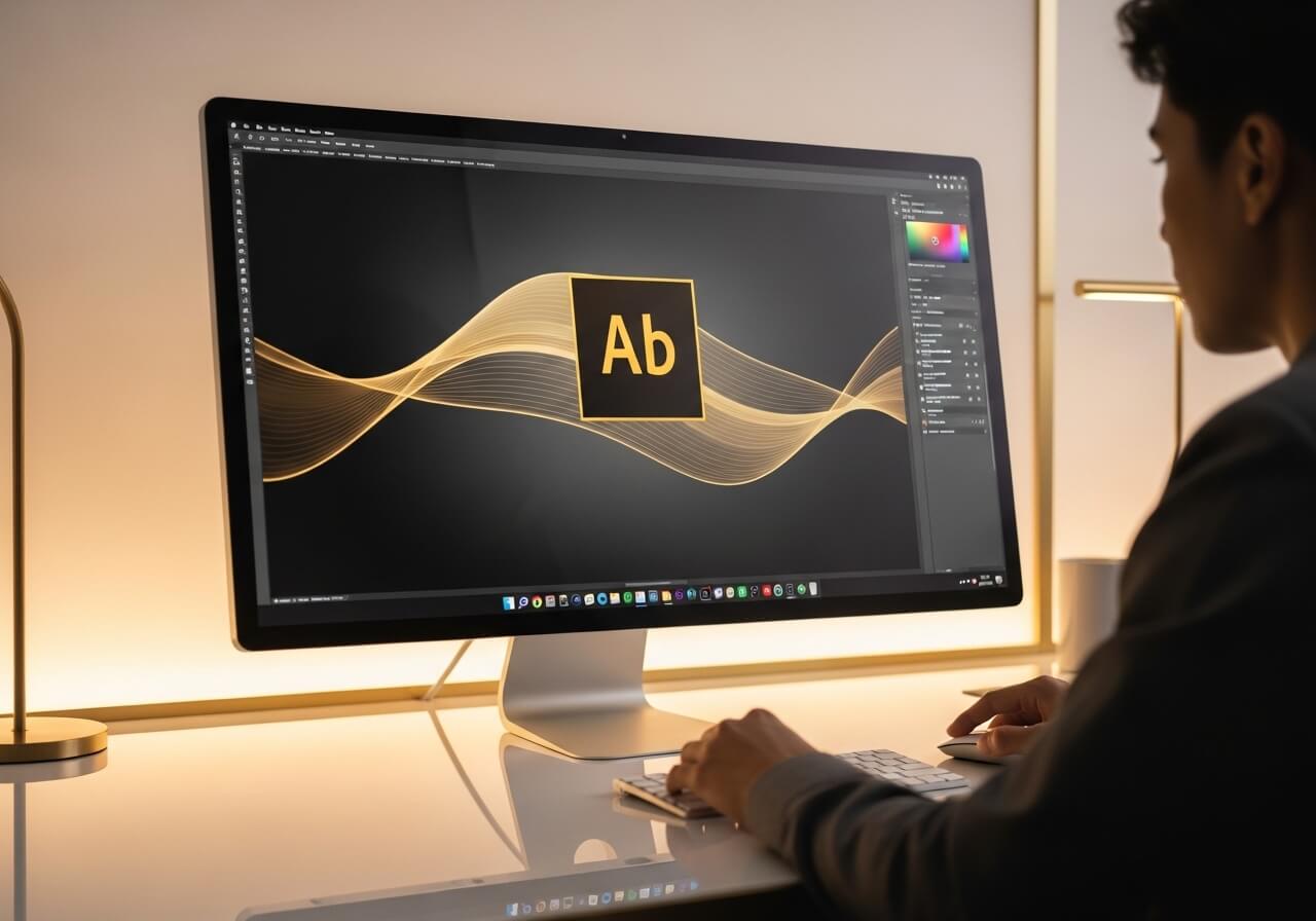 Firefly (Adobe) 프로그램 사용하는 남자