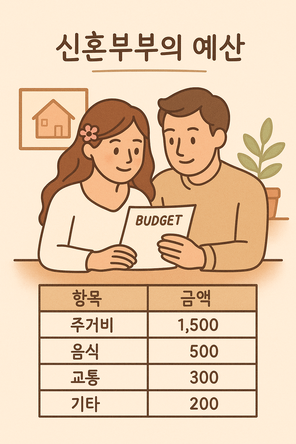 신혼부부의 예산