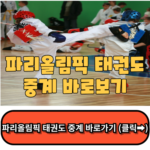 파리올림픽 태권도 경기일정, 한국선수 명단, 경기중계,파리올림픽 태권도 전망