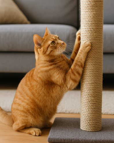 스크래칭 하는 고양이