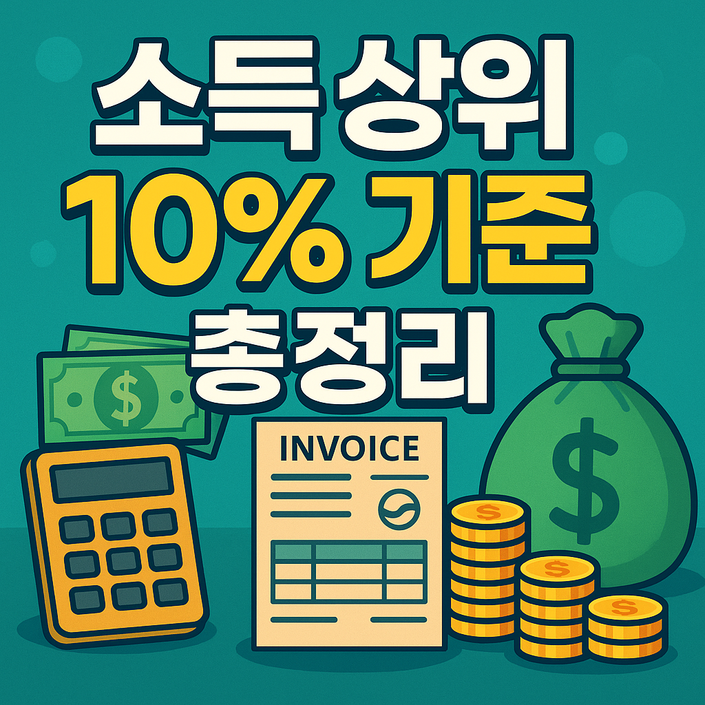 소득 상위 10% 구분 방법
