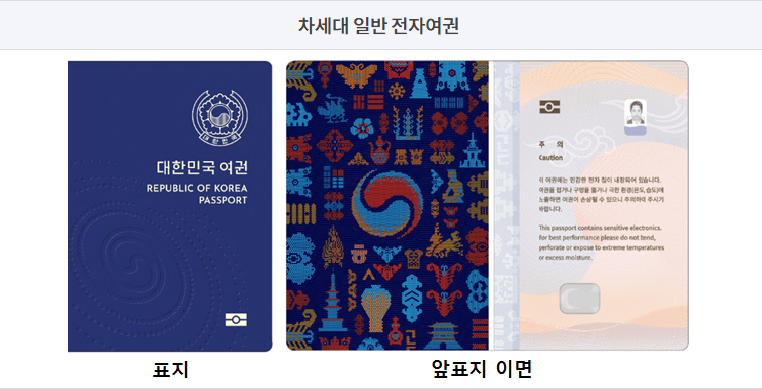 차세대 여권 표시