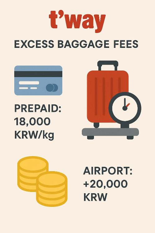 사전 예약 시 kg당 18,000원, 공항 요금은 20,000원 추가 발생