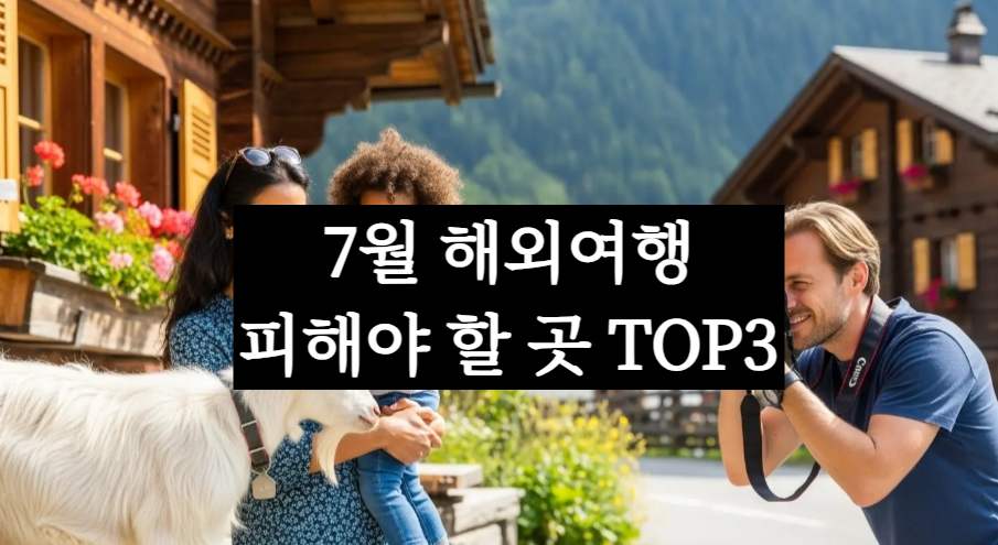 7월(초,중순,말) 해외여행 피해야 할 곳 TOP 3
