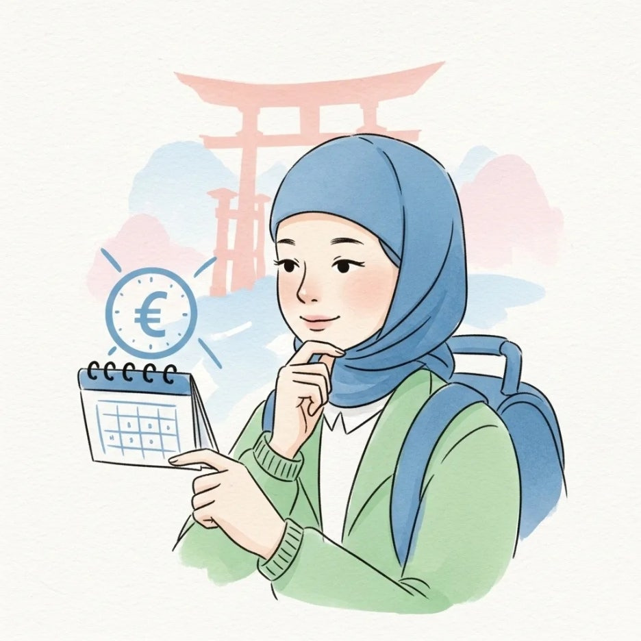 환전하기 좋은 시기를 고민하며 계획하는 모습