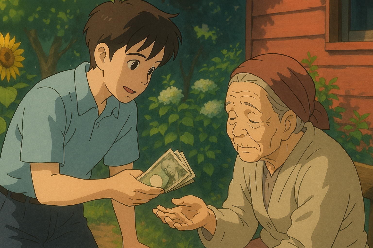 돈을 받고 선행을 하는 꿈