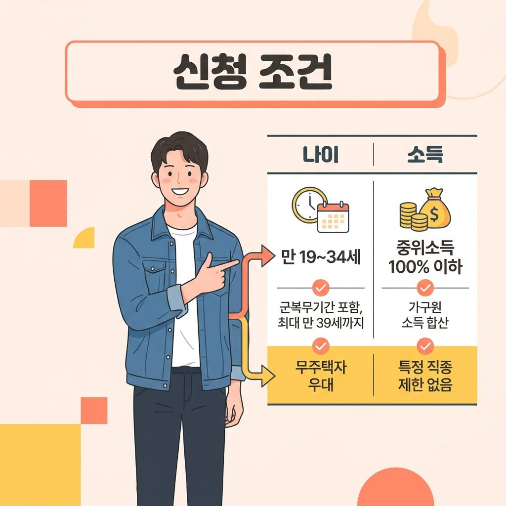 소득 기준 및 가입 연령대 조건