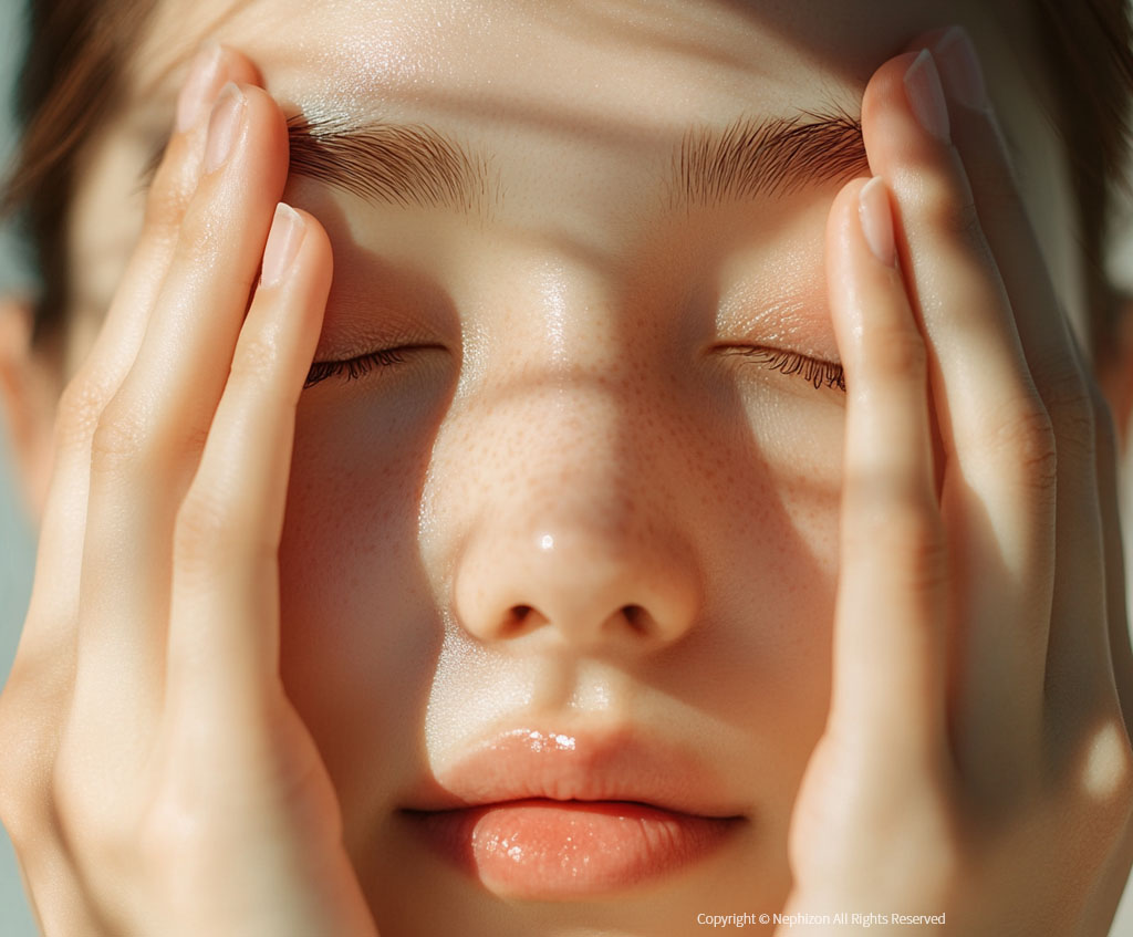 따뜻한 손바닥으로 눈을 데우는 눈케어