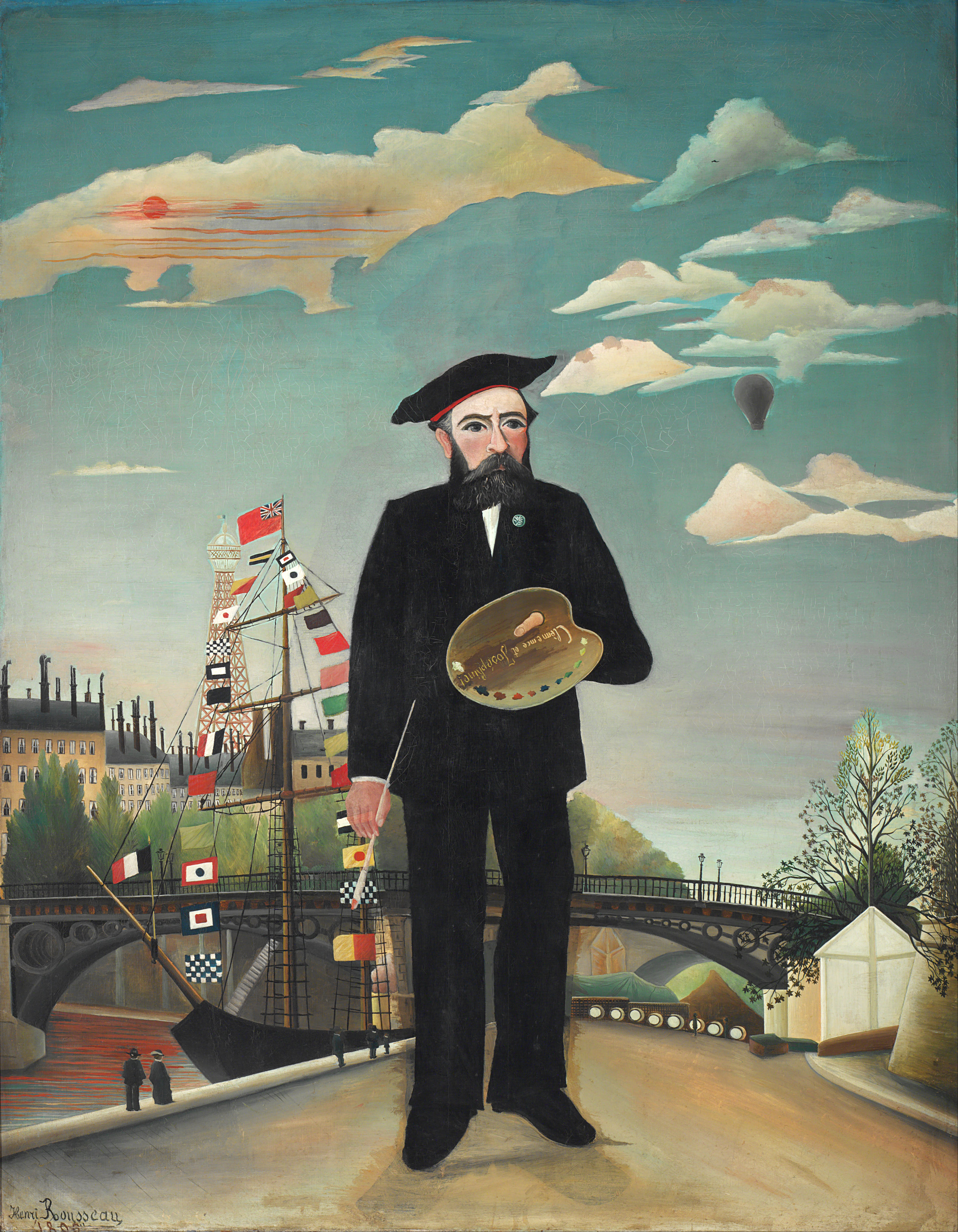 앙리 루소, <자화상>, 캔버스에 유화, 146X113cm, 1890년, 프라하 국립미술관