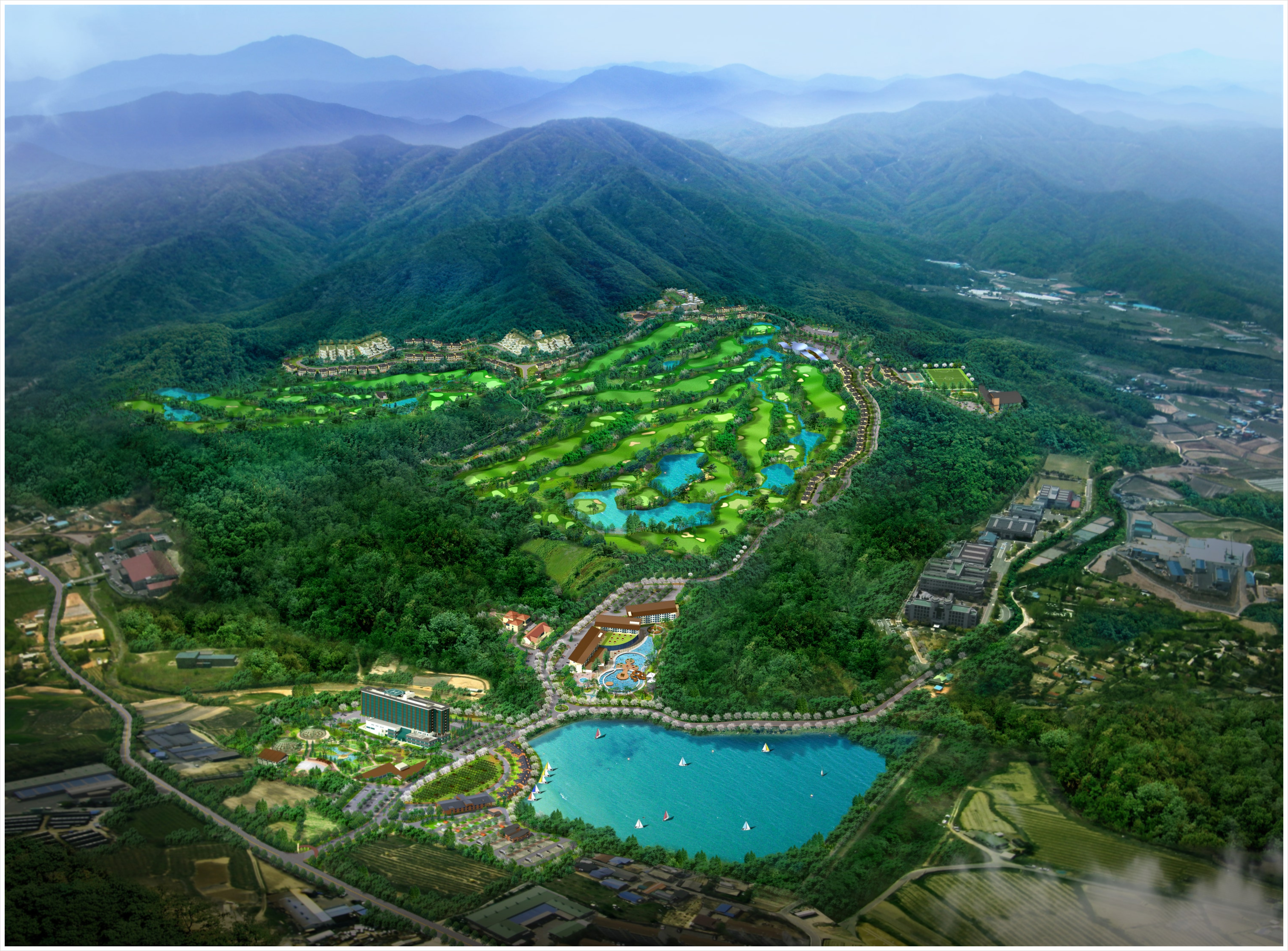 삼정엔지니어링 충남 천안시 서북구 입장면 천안골드힐카운티리조트 관광단지 부지조성