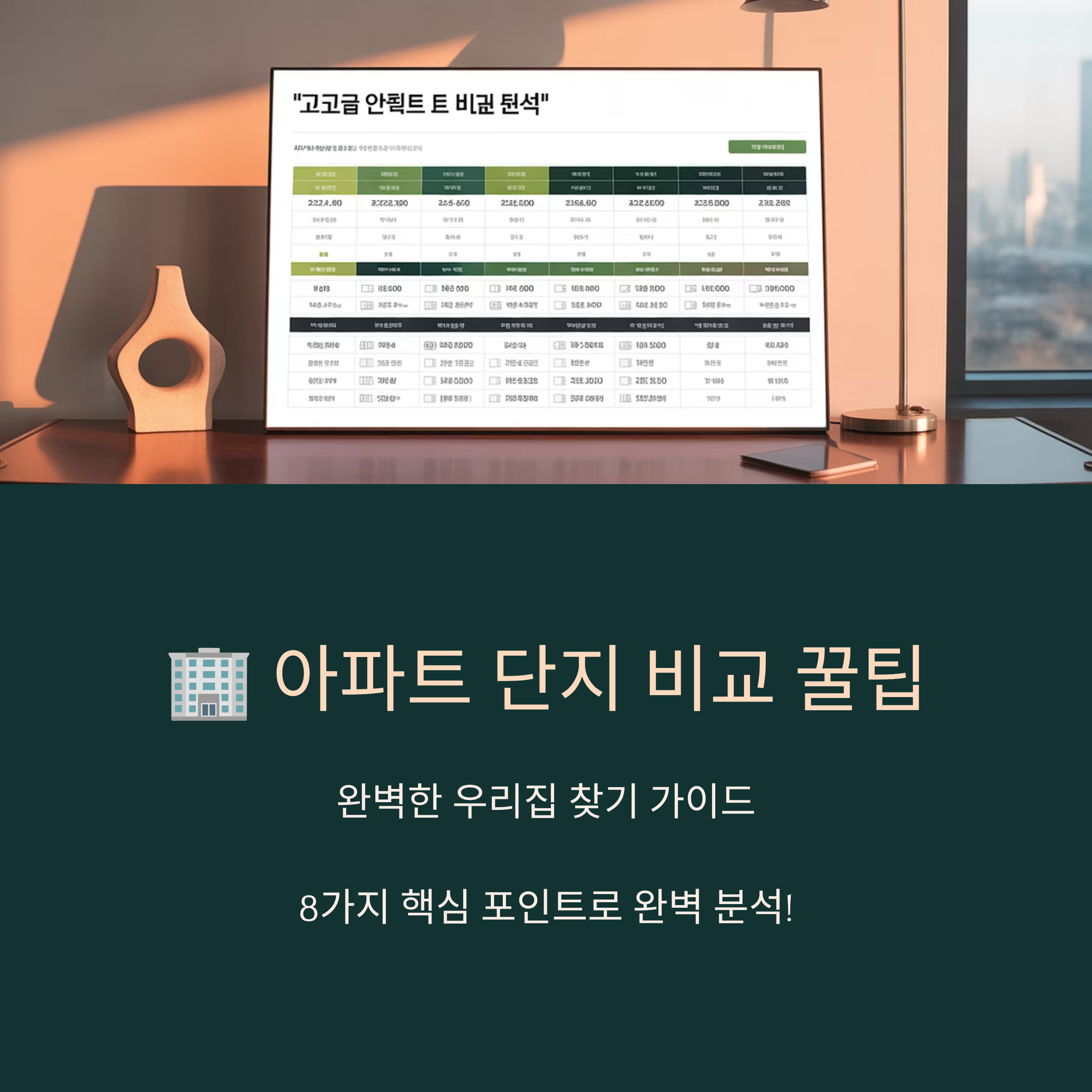 아파트 단지 비교 꿀팁 정리