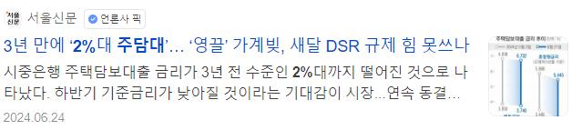 주담대 대출 금리의 진실 - 서울신문