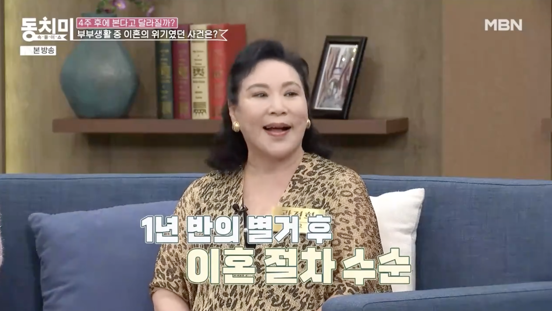 방송 동치미에서 이혼하게 된 이유에 대해 고백하는 배우 곽정희