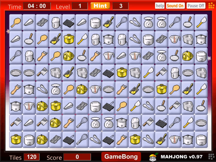 주방기구짝맞추기-플래시게임-시작-화면