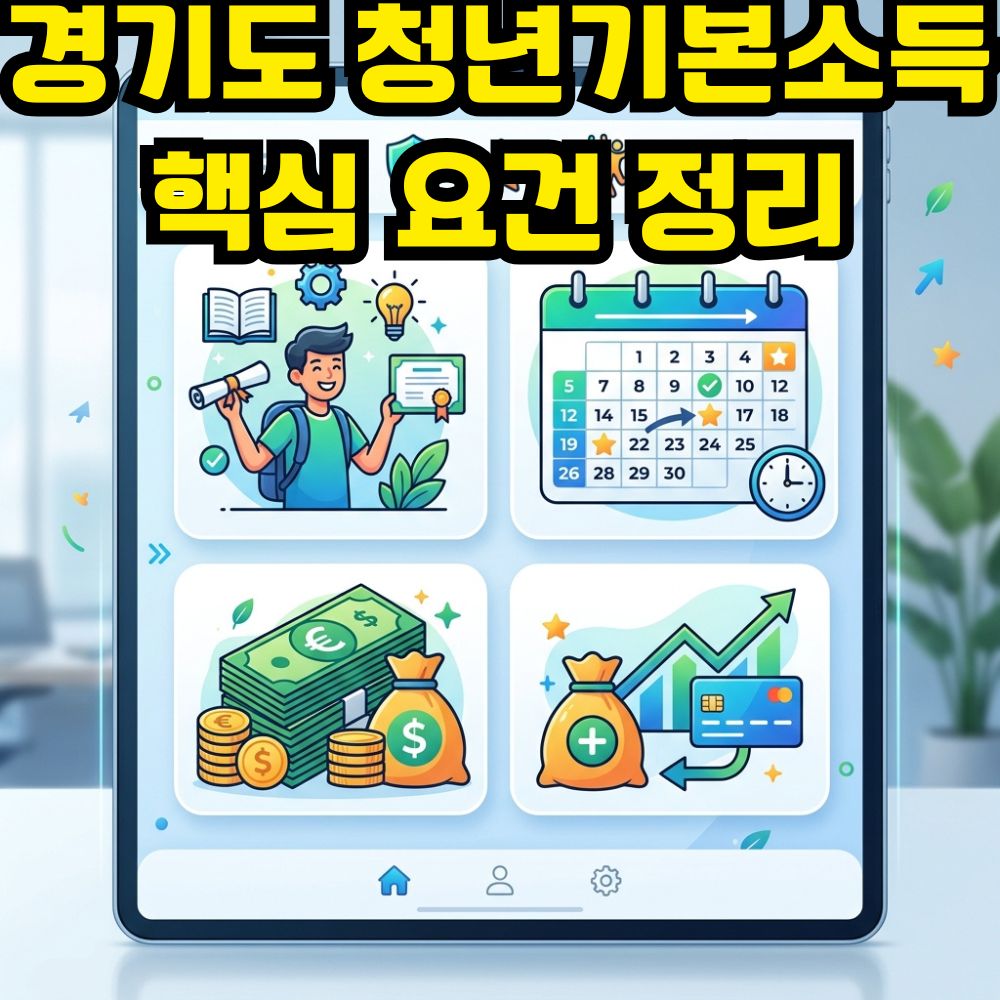 경기도 청년기본소득 핵심 요건 정리