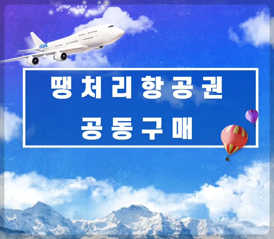 땡처리 항공권