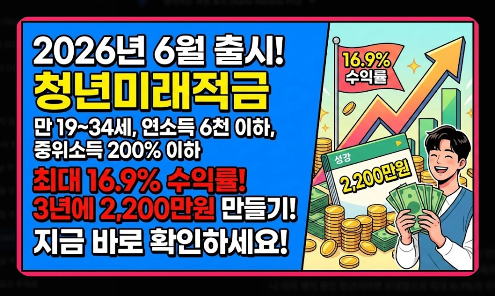 2026년 청년미래적금(가입 조건, 우대형, 청년도약계좌)(+ 신청 방법)