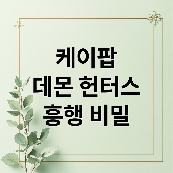 케이팝 데몬 헌터스: 넷플릭스 1위 넘어 빌보드 점령