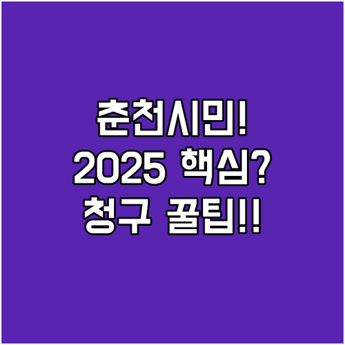 2025 춘천시민 안전보험 누가 보장..