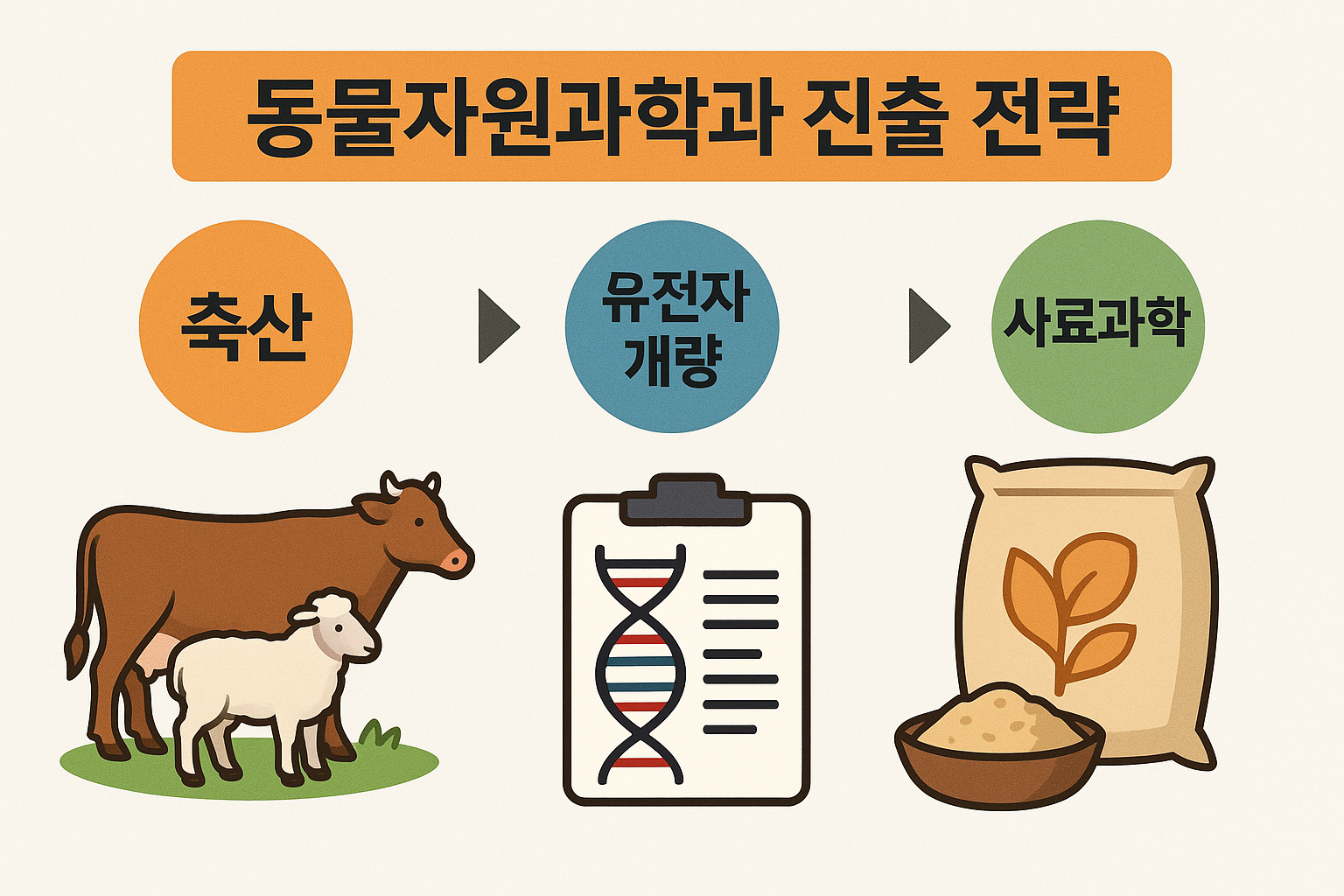 동물자원과학과 진출 전략 (축산, 유전자개량, 사료과학)