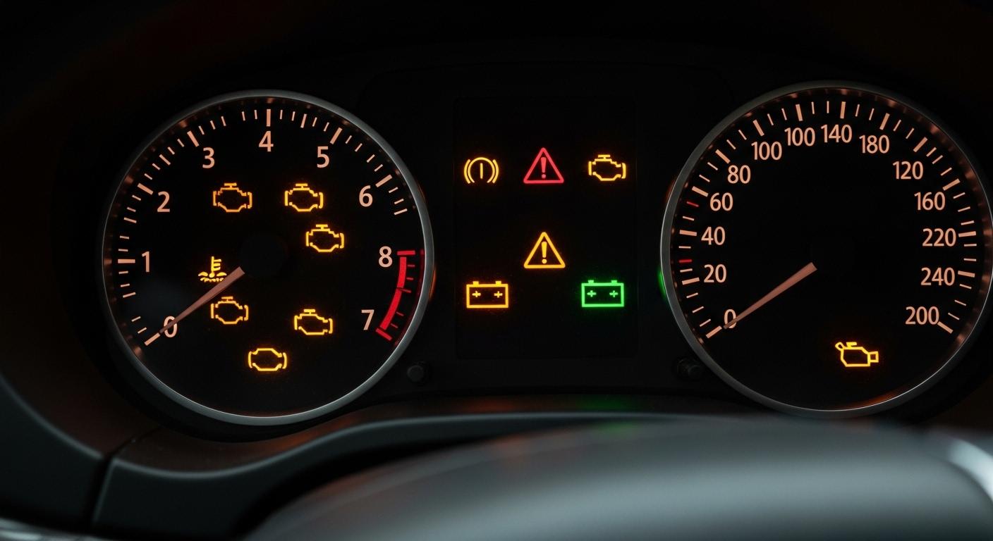 자동차 경고등 모양