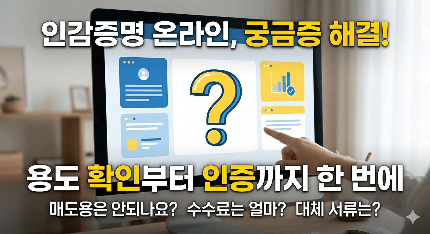 인감증명서 온라인 발급 방법: 용도별 구분 및 정부24 이용 가이드