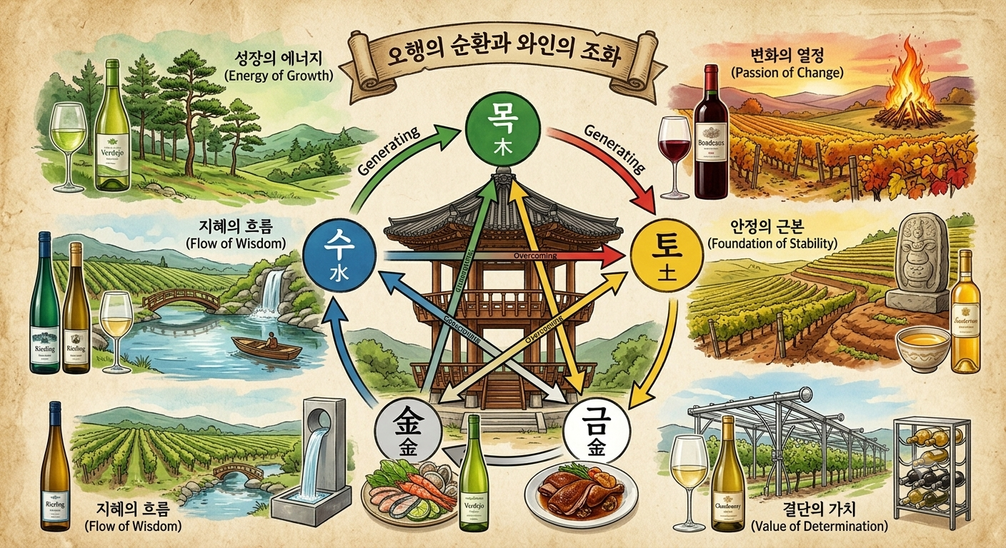 사주오행과 술 궁합 이미지