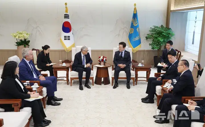 빌 게이츠 이재명 대통령과의 만남
