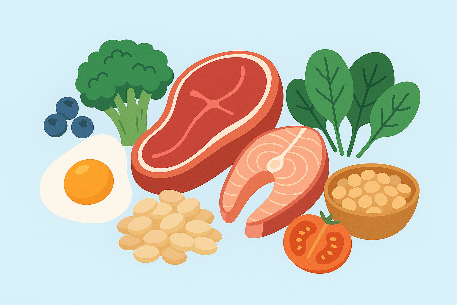 >철분 보충에 좋은 음식 이미지