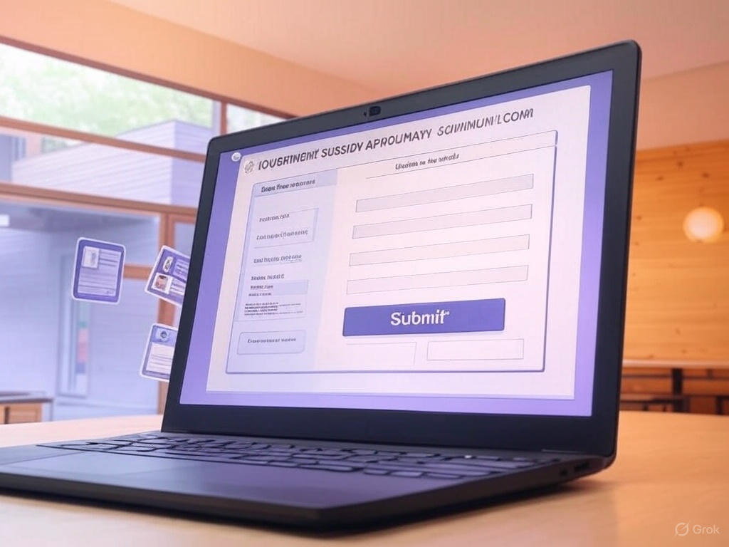 지원금 신청 화면