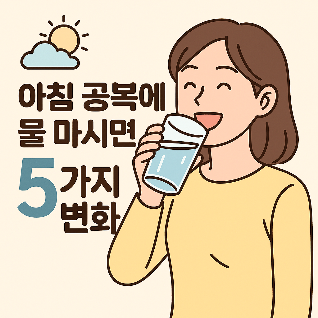 아침 공복에 물 마시면 생기는 5가지 변화