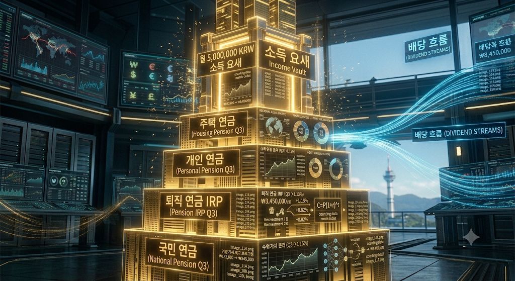 국민연금 65세 정상 수령 대비 5년 연기수령으로 평생 36% 증액된 월 140만 원을 수취하고 추납 소득공제 400만 원 환급을 완성하는 금융 그래픽