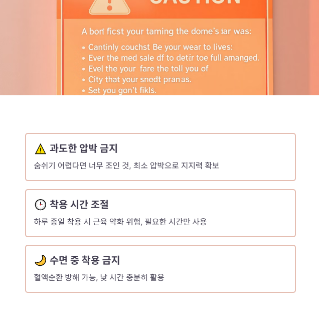 장시간 착용 시 주의할 점