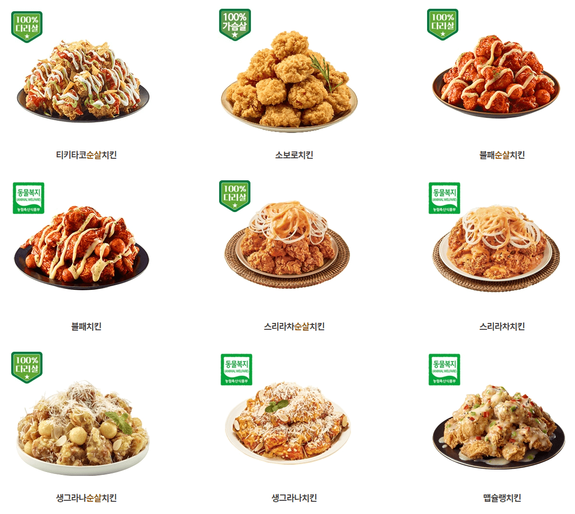 치킨메뉴