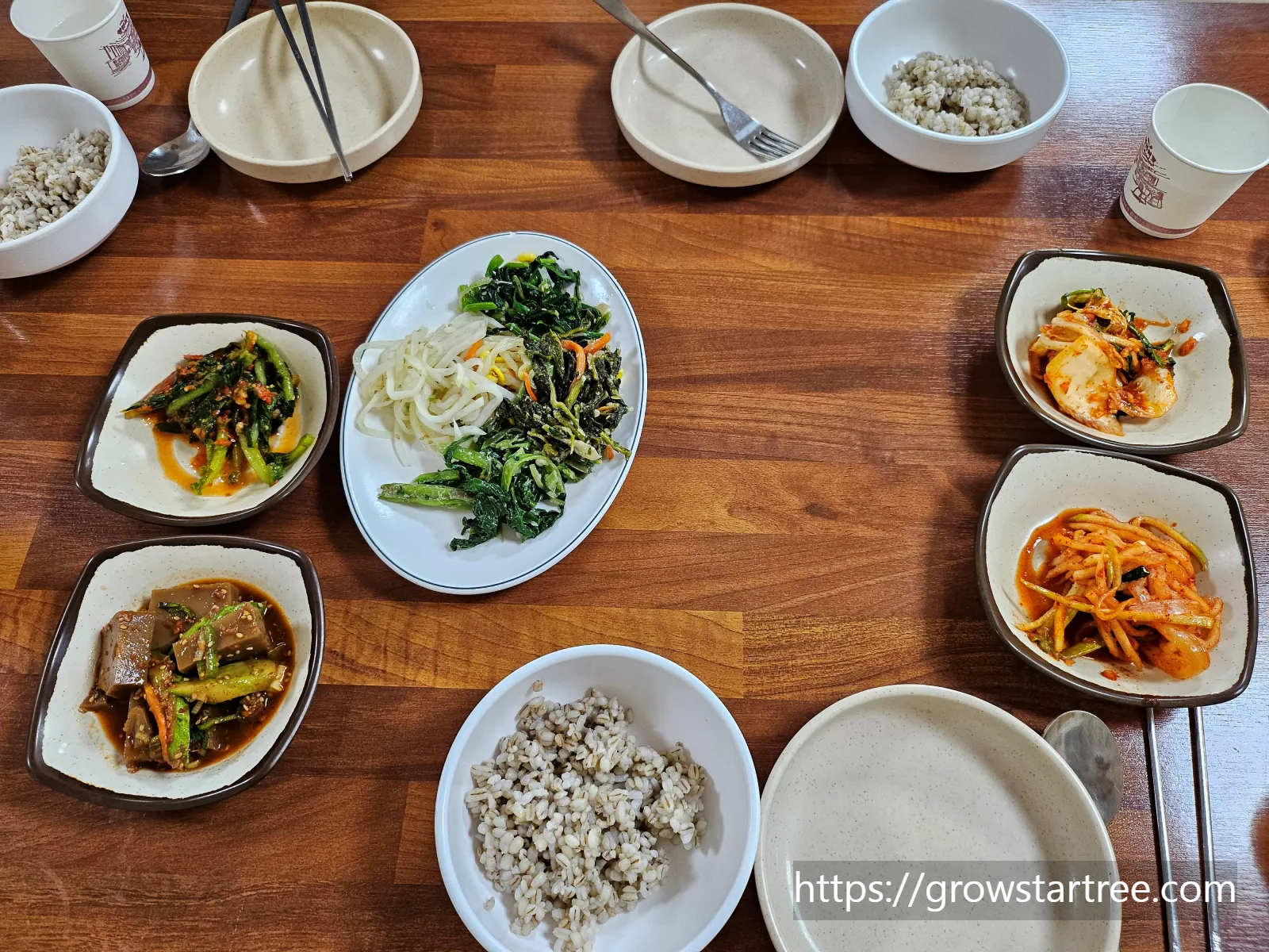 조은바지락손칼국수 보리밥